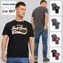 Jack & Jones 2-er Set T-Shirt Logo Print Rundhals JJELOGO