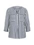 Tom Tailor Gestreifte 3/4 Arm Bluse V-Ausschnitt Business Tunika Top NEU
