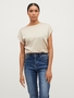 Satin Blusen T-Shirt Kurzarm Basic Gl�nzendes Oberteil VIELLETTE