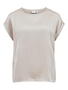 Satin Blusen T-Shirt Kurzarm Basic Gl�nzendes Oberteil VIELLETTE
