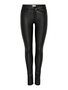 Beschichtete Skinny Fit Jeans PU Kunstleder Hose Mid Rise Pants ONLANNE