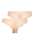 Spitzen Slips 2-er Pack String Unterhosen Brazilian Tanga ONLCAROLINE