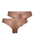 Spitzen Slips 2-er Pack String Unterhosen Brazilian Tanga ONLCAROLINE