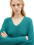 Tom Tailor Strickpullover Ripp Knit V-Neck Pullover