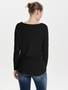 Langer Feinstrick Pullover Langarm Stretch Sweater Locker ONLALONA