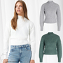 Kurzer Rippstrick Pullover NMNELLA