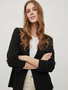 3/4 �rmel Blazer D�nne Jacke mit Schulterpolster Business Basic VIHER