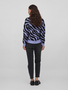 Kuscheliger Strickpullover Zebra Animal Muster V-Neck Sweater VIRIL