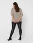 Elegante Coated Leggings Curvy Lederoptik Hose CARROOL 