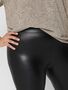 Elegante Coated Leggings Curvy Lederoptik Hose CARROOL 