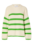 Oversize Pullover Gestreifter Grobstrick Sweater NOOS