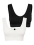 Bustier BH mit Cups 2-er St�ck Pack ohne B�gel Ripp Soft Bra Top VMAGNES