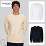 Selected Homme Einfarbiges Longsleeve mit Knopfleiste Langarm Shirt