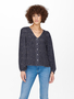 Langarm Bluse Print Muster V-Neck Business Tunika Top ONLSONJA