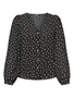 Langarm Bluse Print Muster V-Neck Business Tunika Top ONLSONJA