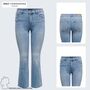 Curvy Schlaghosen Jeans Plus Size Skinny Denim Flared Pants 