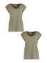 T-Shirt 2er-Set V-Ausschnitt Kurzarm Basic Sommer Shirt