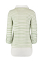 Legerer Pullover mit Hemdkragen und Streifen Design Feinstrick Sweater