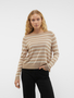 Feinstrick Pullover Gestreift Rundhals Sweater VMNOVA  