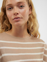 Feinstrick Pullover Gestreift Rundhals Sweater VMNOVA  