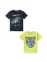 T-Shirt 2er-Set Rundhals Kurzarm bequemes Baumwolle