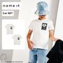 T-Shirt 2er-Set Rundhals Kurzarm Kinder Oberteil
