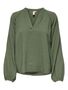 Shirt Bluse mit Ballon�rmeln Legeres V-Neck Crepe Top ONLTHYRA