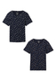 Tom Tailor Shirt 2er-Set Rundhals Kurzarm T-Shirt mit Print