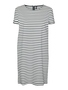 Kurzes Kleid Kurzarm Rundhals Midi