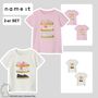 T-Shirt 2er-Set Print Design Kurzarm Kinder Oberteil