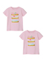 T-Shirt 2er-Set Print Design Kurzarm Kinder Oberteil