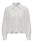 Bluse lockeres Muschelsaum Hemd
