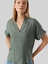 Top Casual Splitneck Bluse