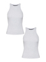 Shirt 2er-Set enges Tank Top Rundhals ohne �rmel
