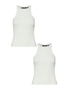 Shirt 2er-Set enges Tank Top Rundhals ohne �rmel