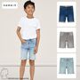 Slim Fit Jeans Shorts Kurze Denim Hose 5-Pocket Pants