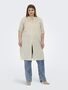 Leinen Blusenkleid Plus Size Basic Long Shirt Dress