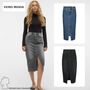 Langer Denim Jeansrock mit Schlitz 5-Pocket Maxi Skirt