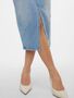 Langer Denim Jeansrock mit Schlitz 5-Pocket Maxi Skirt