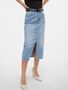 Langer Denim Jeansrock mit Schlitz 5-Pocket Maxi Skirt