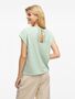 Legeres Blusen Shirt mit Spitzen Details V-Ausschnitt Modisches Kurzarm Top
