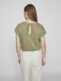 Legeres Blusen Shirt mit Spitzen Details V-Ausschnitt Modisches Kurzarm Top