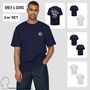 T-Shirt 2er-Set Kurzarm Rundhals Basic Baumwolle Shirt