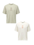 T-Shirt 2er-Set Rundhals Kurzarm