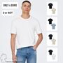 T-Shirt 2er-Set Rundhals Kurzarm