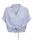 Bluse verk�rzt Halbarm Knoten-Detail