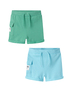 Shorts 2er-Set elastischer Bund Kordelzug