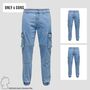 Jeans Tapered Fit mit Cargotaschen Freizeitjeans
