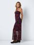 Kleid Enger Schnitt Allover-Print �rmelos