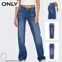 Jeans Straight Fit Mittlere Taille Praktische Taschen